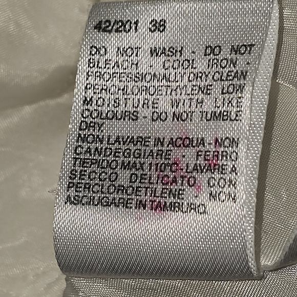 Max Mara Ribbed White Blazer Pearl Button Closure Sz 4 Business Casual,Classic - Picture 12 of 12